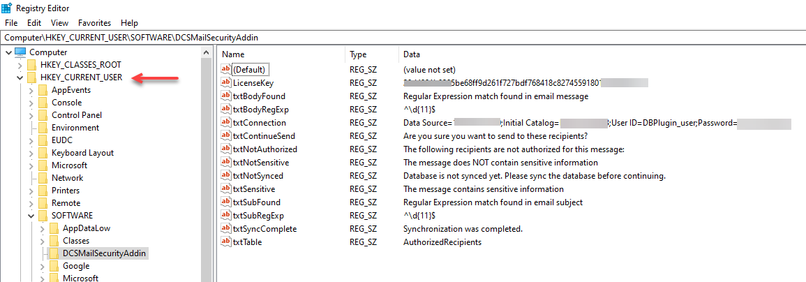 Registry HKCU doc